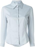 Prada Vintage Three Quarter Sleeve Shirt, Women's, Size: 44, Blue