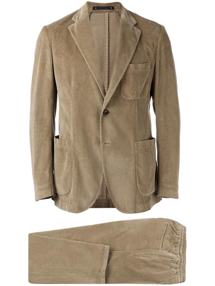 Bagnoli Sartoria Napoli Two-piece Corduroy Suit - Neutrals