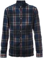 Lanvin Checked Pattern Flannel Shirt - Blue