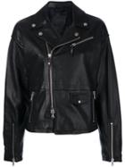 Diesel Black Gold - Lavalle Biker Jacket - Women - Leather/polyester/viscose - 42, Leather/polyester/viscose