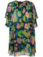 Msgm Floral Print Mini Dress - Multicolour