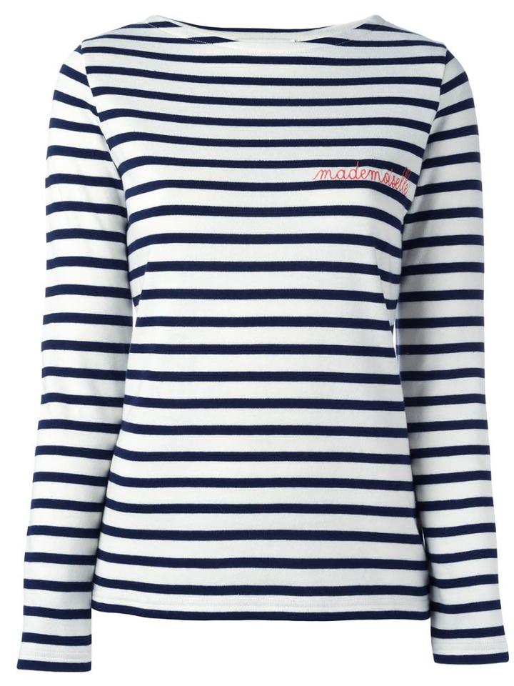Maison Labiche Striped Jumper, Women's, Size: Medium, Blue, Cotton