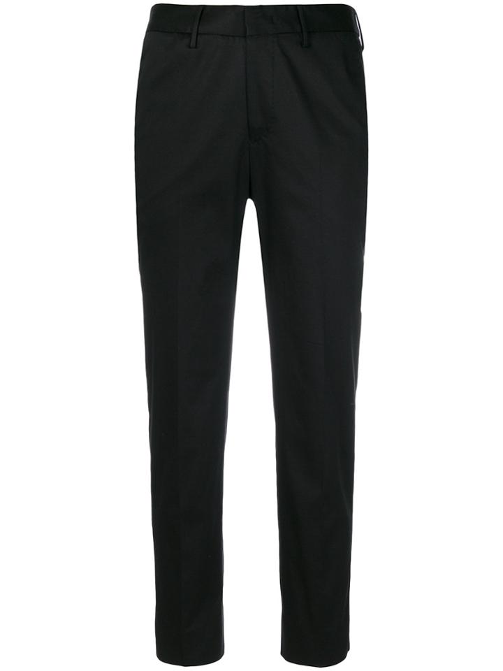 Pt01 Cropped Slim Trousers - Black