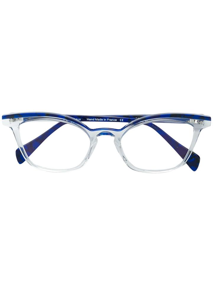 Face À Face Transparent Cat-eye Glasses - Blue