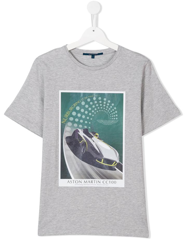Aston Martin Kids Car Print T-shirt, Boy's, Size: 14 Yrs, Grey