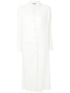 Issey Miyake Vintage Pleated Long Coat - White