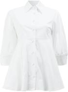 Alexis Flared A-line Shirt - White