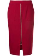 Guild Prime Zipped Pencil Skirt - Red