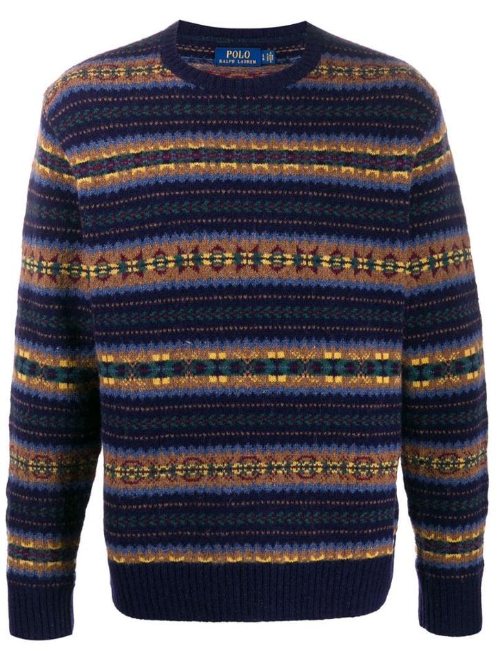 Ralph Lauren Fair Isle Knit Jumper - Blue