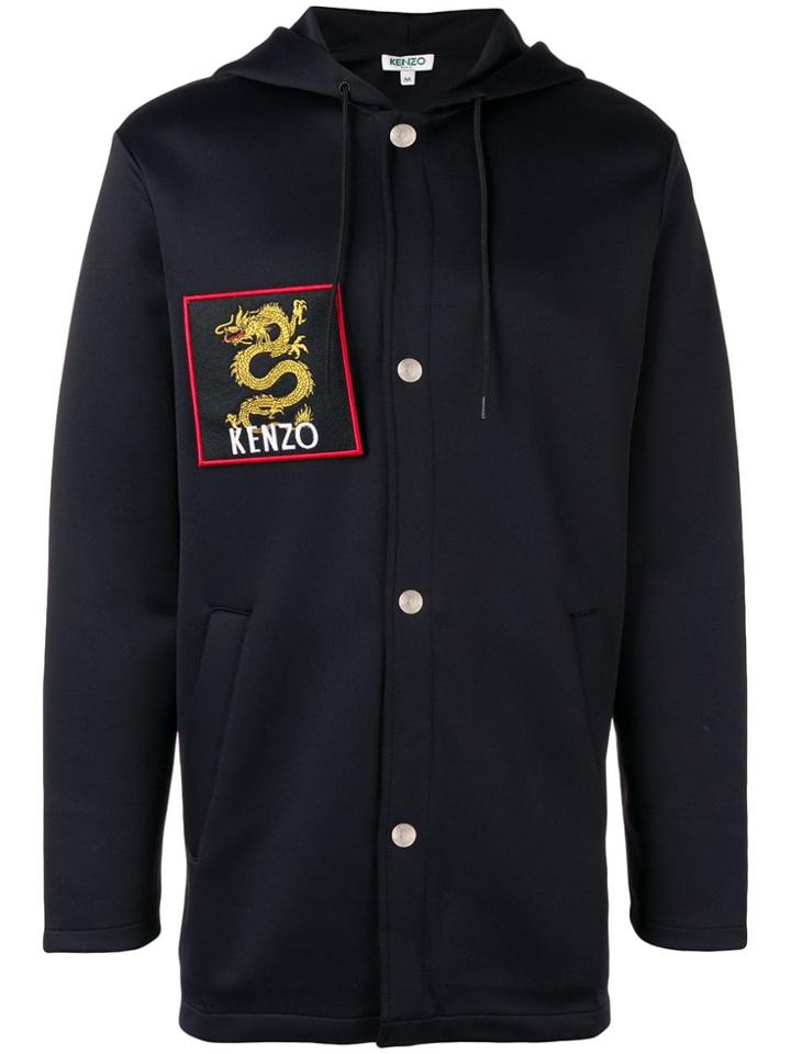 Kenzo Logo Patch Hoodie - Black