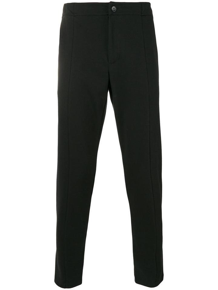 Paolo Pecora - Tapered Cropped Trousers - Men - Cotton/polyester - S, Black, Cotton/polyester