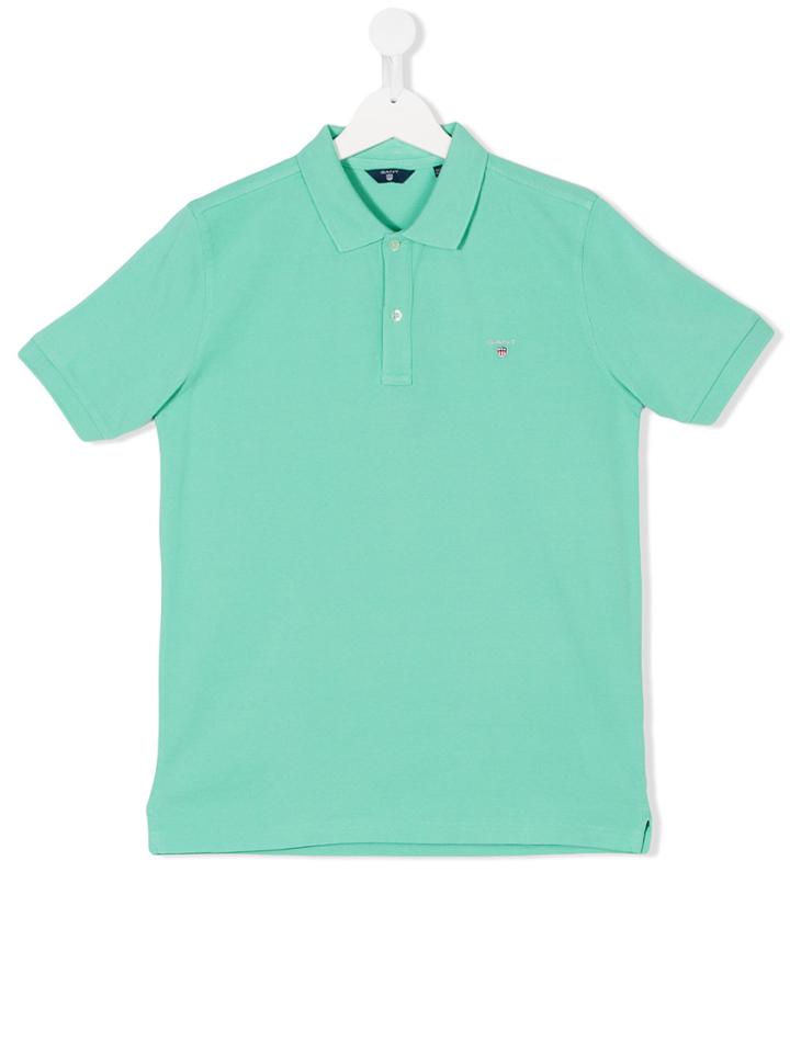 Gant Kids Short Sleeve Polo Shirt - Green