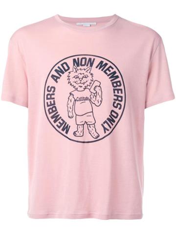 Stella Mccartney Members Only Cat Print T-shirt, Men's, Size: Small, Pink/purple, Cotton
