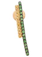 Asherali Knopfer Tsavorite And Sapphire Bar Earring - Yellow