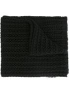 Moncler Chunky Knit Scarf, Women's, Black, Polyamide/viscose/cashmere/wool