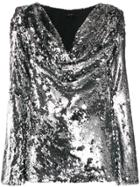 Ellery Sequin-embroidery Top - Silver
