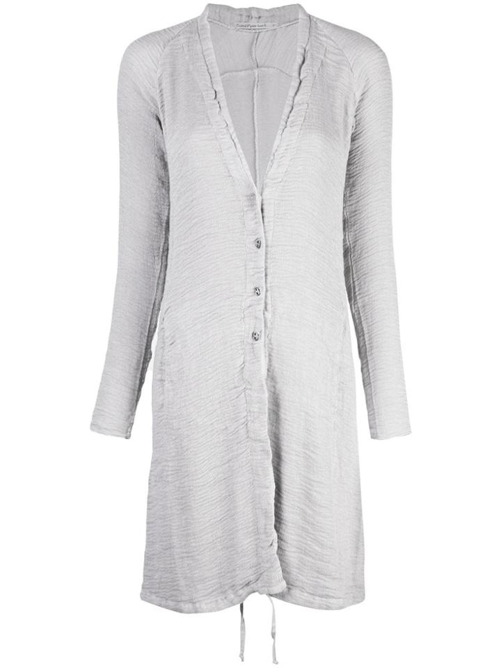 Transit Creased Effect Cardigan - Brown