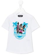 Dsquared2 Kids Surfing Beach T-shirt, Boy's, Size: 6 Yrs, White