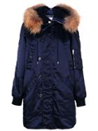 Dondup Fur Detail Coat - Blue