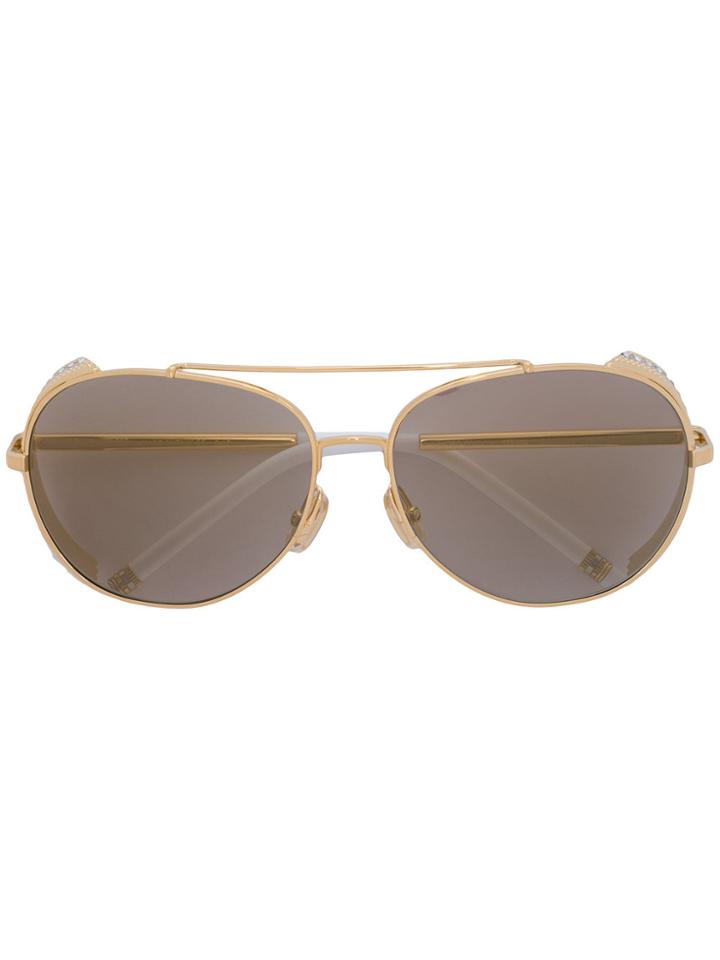 Boucheron Embellished Aviator Sunglasses - Metallic