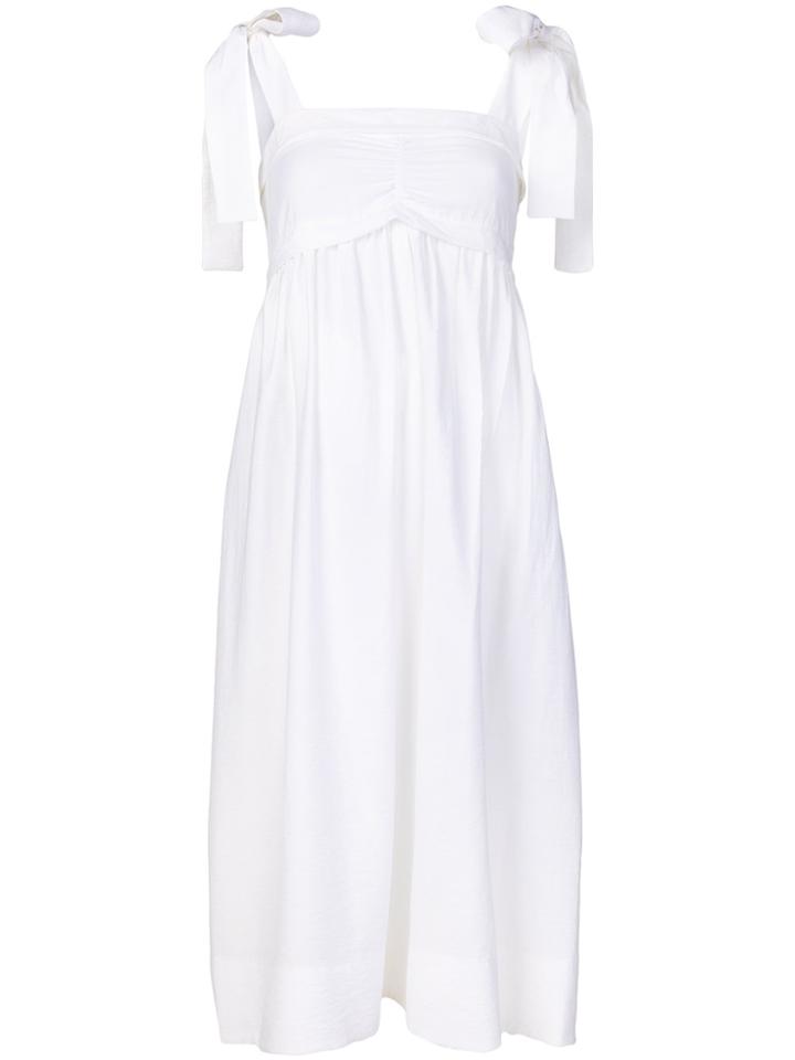 See By Chloé Tie Strap Sleeveless Midi Dress - White