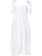 See By Chloé Tie Strap Sleeveless Midi Dress - White