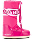 Moon Boot Logo Drawstring Boots - Pink