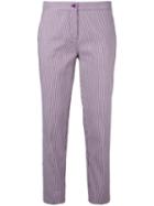 Etro Classic Cropped Trousers, Women's, Size: 40, Pink/purple, Cotton/polyamide/spandex/elastane