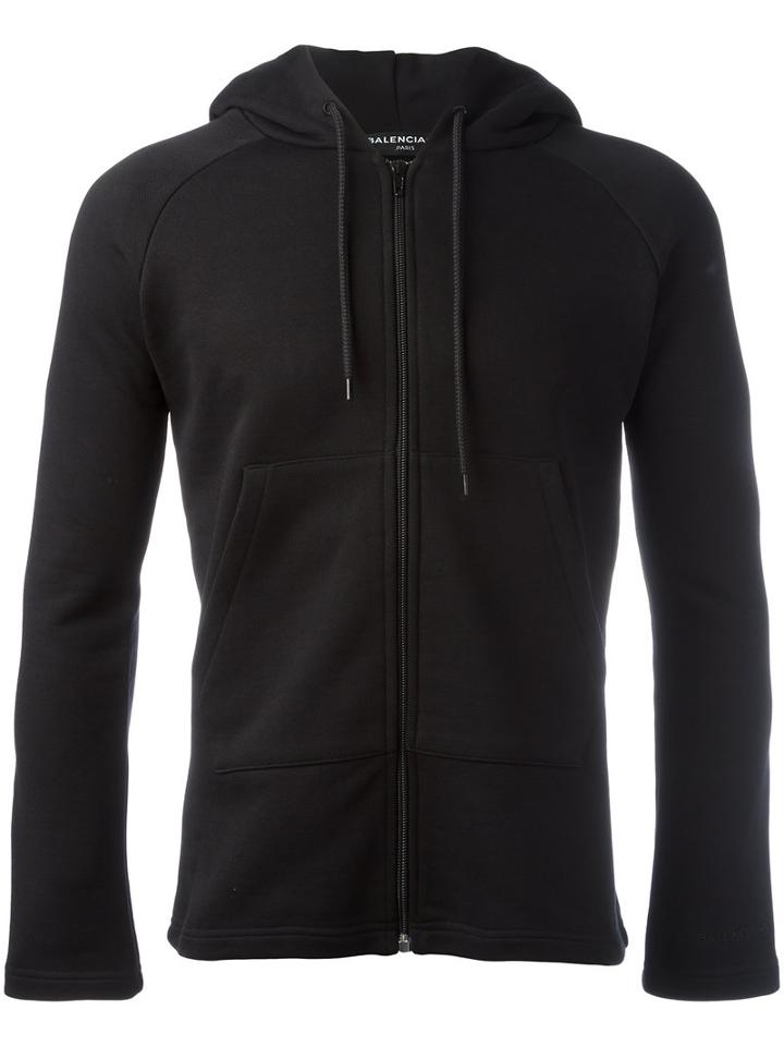 Balenciaga Zipped Hoodie, Men's, Size: Xxl, Black, Cotton/polyester/viscose