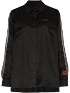 Heron Preston Double-layer Silk Shirt - Black