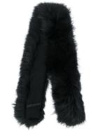 Max & Moi Long Fur Collar - Black