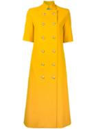 Macgraw - Temperate Long Coat - Women - Polyester/wool - 8, Yellow/orange, Polyester/wool