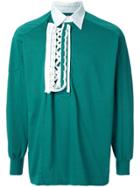 Facetasm Lace-up Detail Polo Shirt - Green