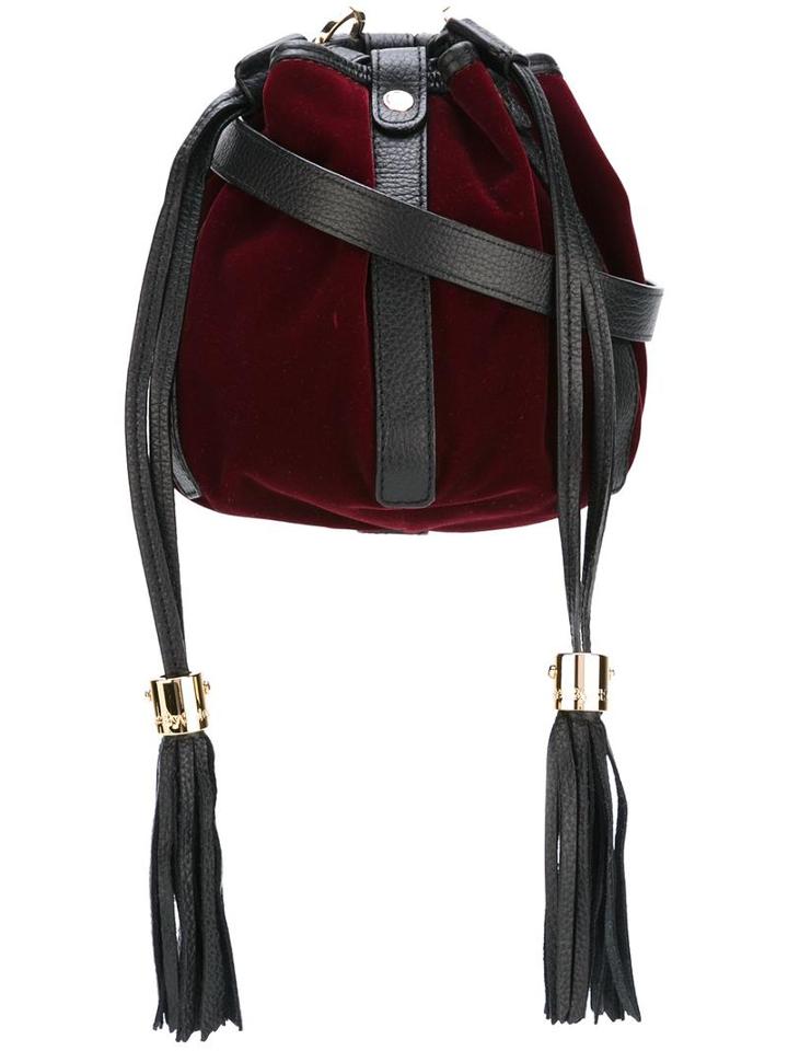 See By Chloé Velvet 'vicki' Bucket Shoulder Bag, Women's, Red