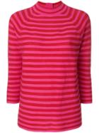 Marc Jacobs Striped Knitted Top - Red