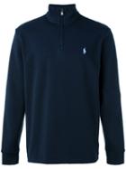 Polo Ralph Lauren - Zipped Collar Jumper - Men - Cotton - L, Blue, Cotton