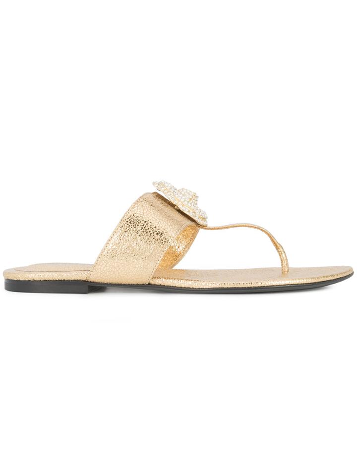 Oscar De La Renta Isla Sandals - Metallic