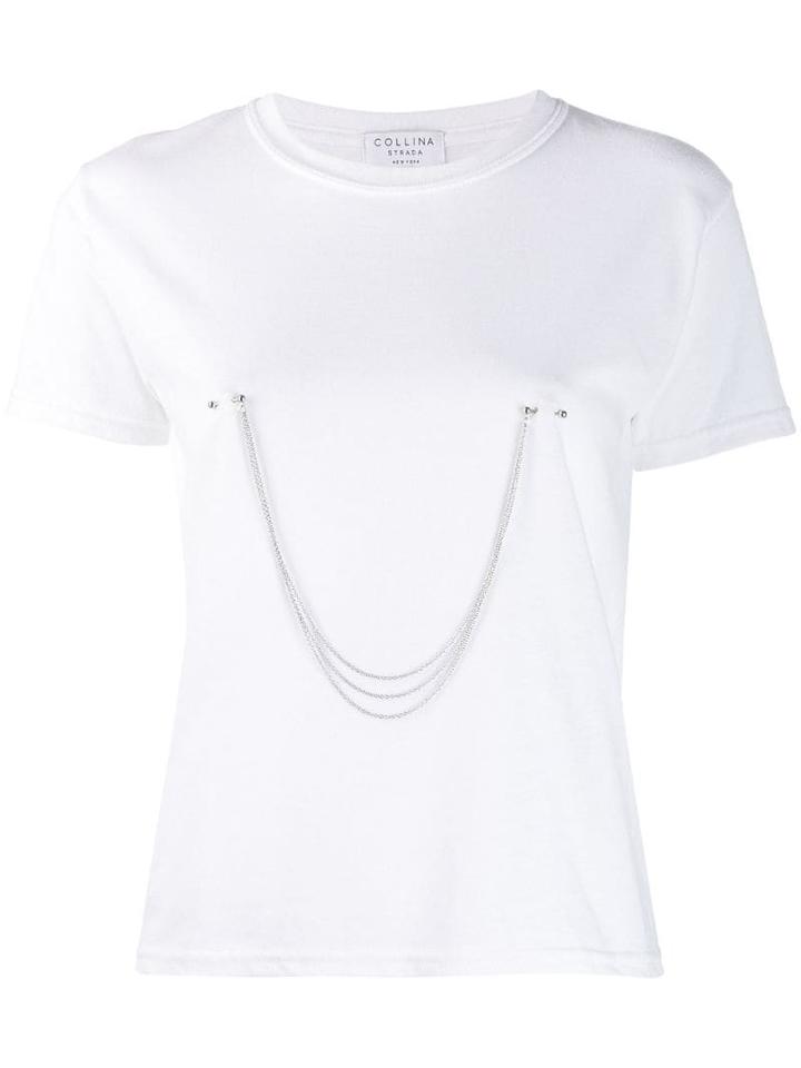 Collina Strada Pierced Chain T-shirt - White