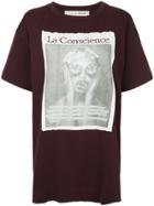 Tu Es Mon Trésor Le Conscience Printed T-shirt - Pink & Purple