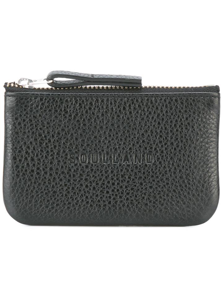 Soulland Embossed Front Wallet - Black