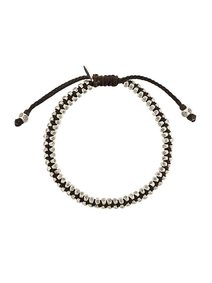 M. Cohen Stamped Beaded Bracelet, Women's, Brown
