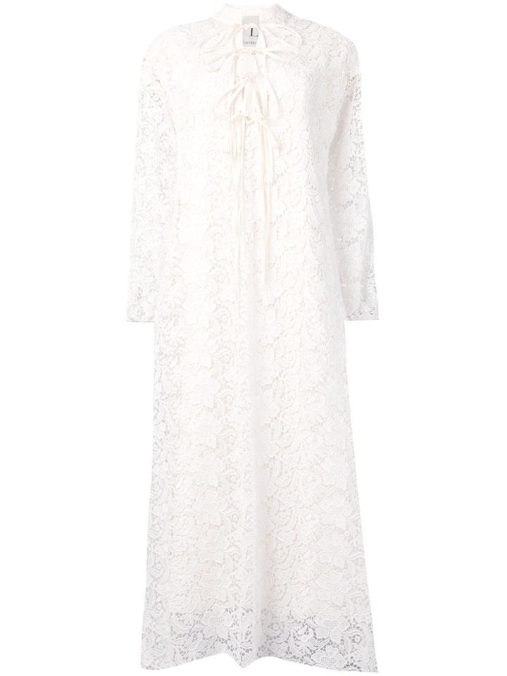 L'autre Chose Macramé Maxi Dress - White