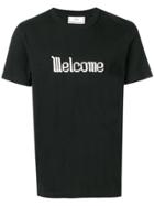 Ami Alexandre Mattiussi Crewneck Tee With Off-white Welcome Embroidery