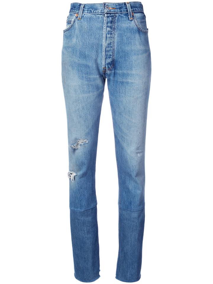 Re/done Slim-fit High Waisted Jeans - Blue