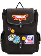 Dsquared2 Dsq2 Patch Backpack - Black