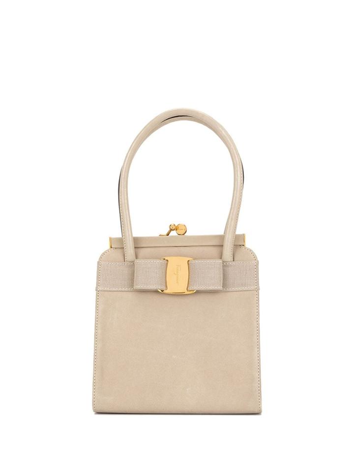 Salvatore Ferragamo Pre-owned Vara Bow Shoulder Bag - White