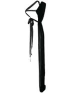 Vera Wang Pleated Tie Waist Top - Black