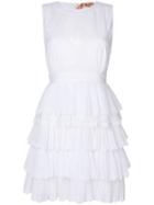 No21 Ruffle Tiered Dress - White