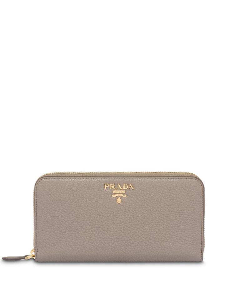 Prada Zip-around Wallet - Neutrals