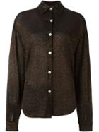 Jean Paul Gaultier Pre-owned Metallic Knit Shirt - Brown